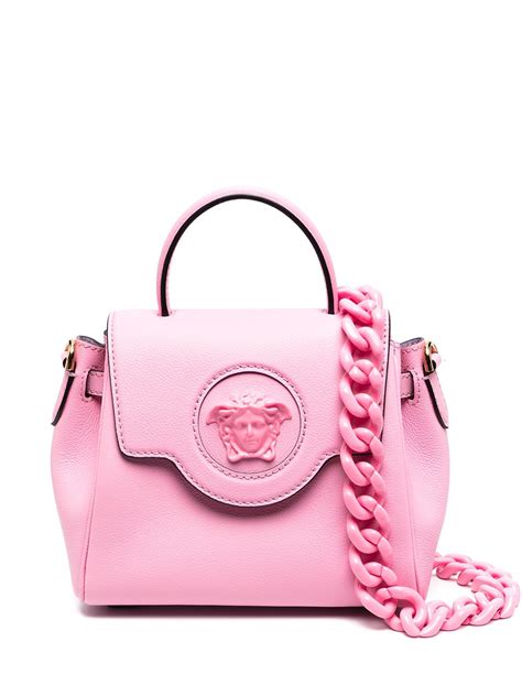 versace la medusa leather shoulder bag in baby pink|Versace crossbody bag medusa.